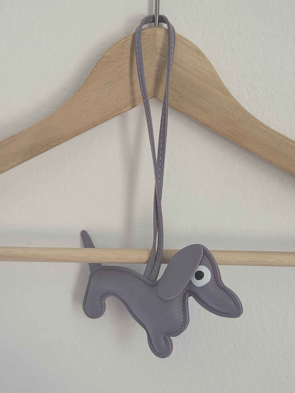 Womens Kids Purple Dachshund Bag Charm - Playful Puppy Accessory